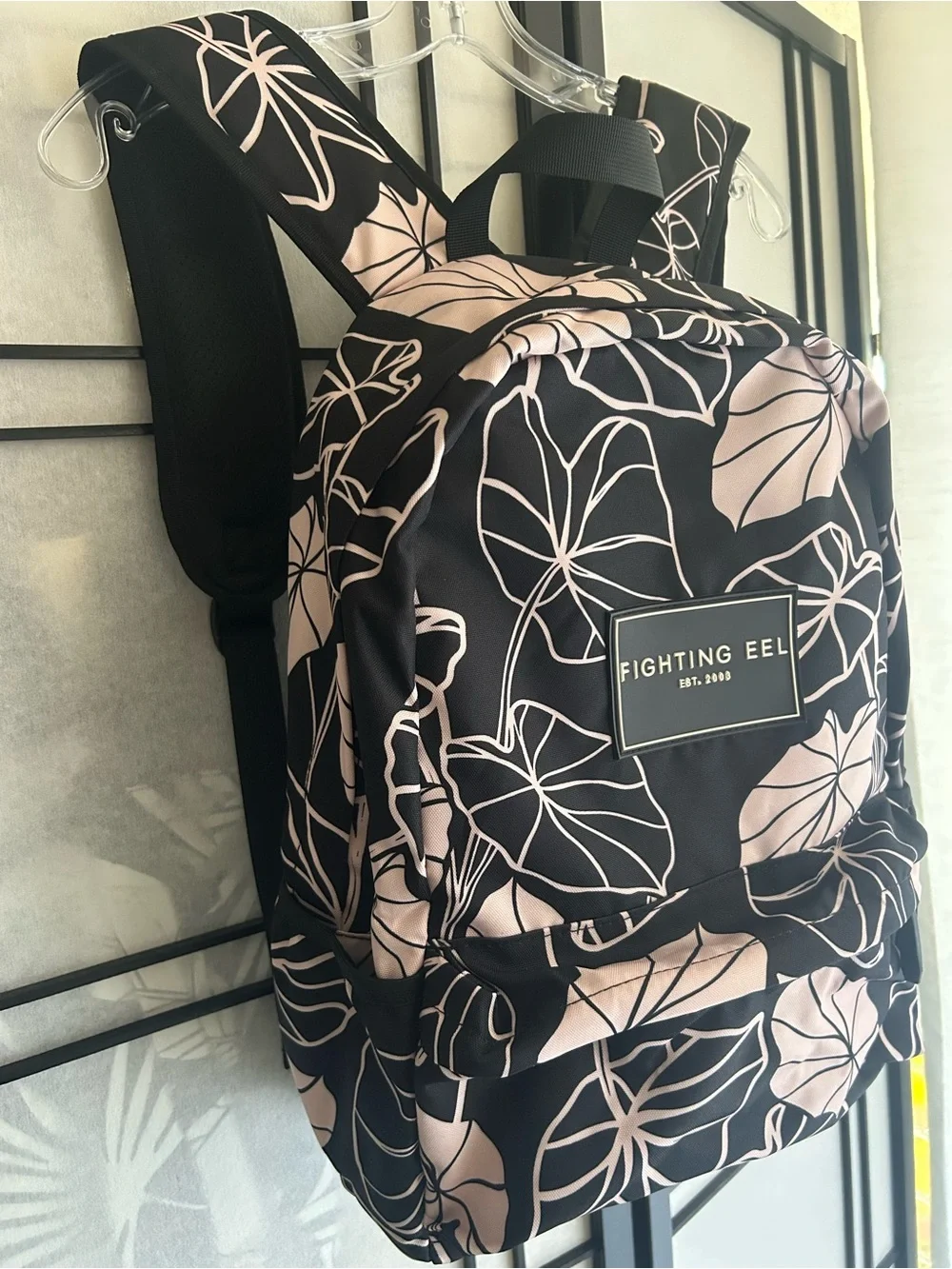 Fighting Eel Kalo Backpack Black with Blush Floral